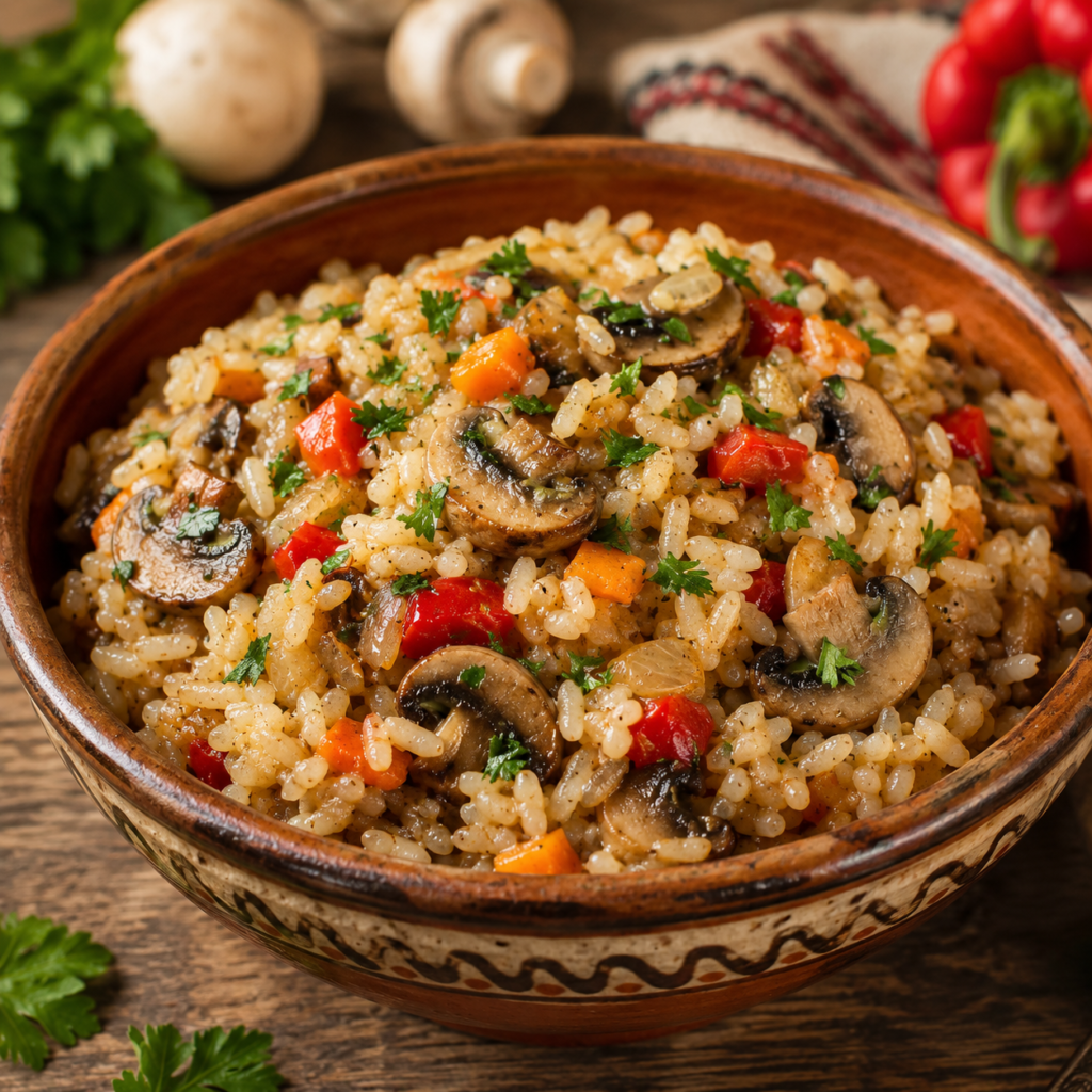 Pilaf cu ciuperci Masa de Acasă